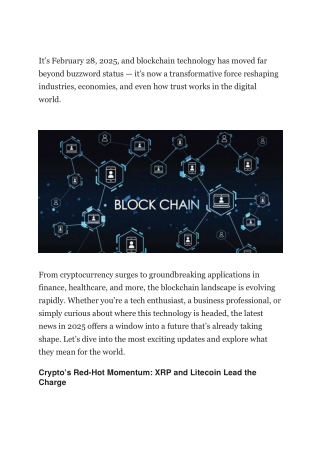 The Blockchain Boom in 2025 Latest News and What It Means for the Future