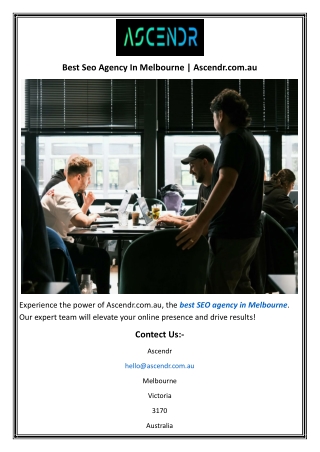 Best Seo Agency In Melbourne  Ascendr