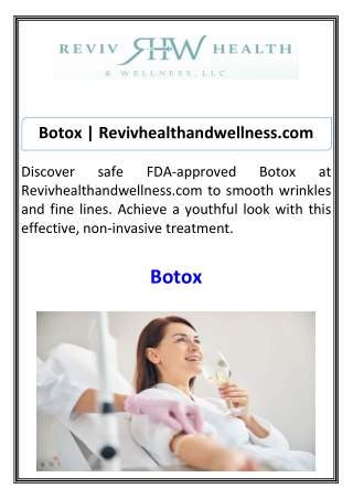 Botox  Revivhealthandwellness.com