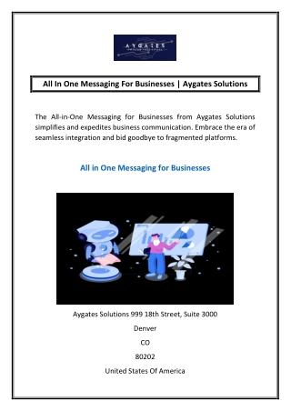 All In One Messaging For Businesses | Aygates Solutions