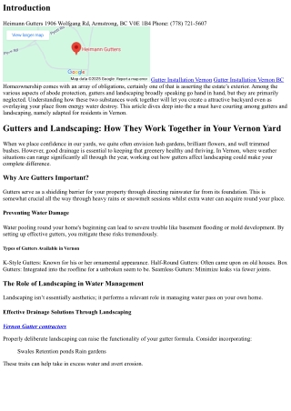 Gutters and Landscaping: How They Work Together in Your Vernon Yard