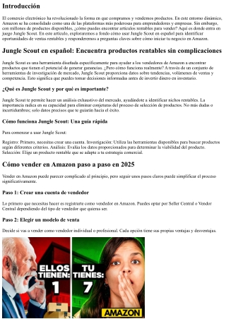 Jungle Scout en español: Encuentra productos rentables sin complicaciones