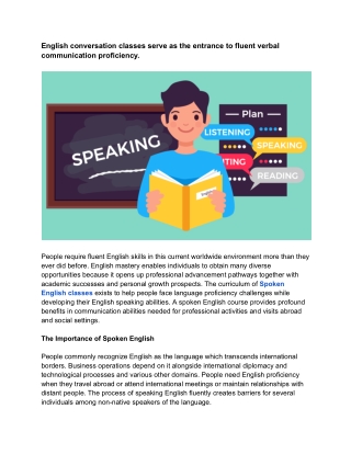 English conversation classes serve as the entrance to fluent verbal communication proficiency.