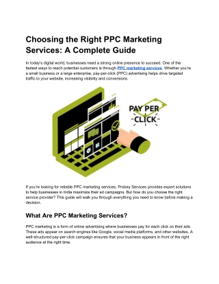 Choosing the Right PPC Marketing Services_ A Complete Guide