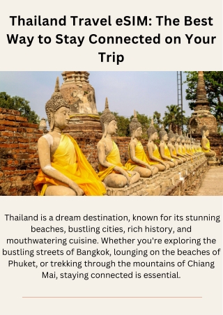 _Thailand Travel eSIM The Best Way to Stay Connected on Your Trip