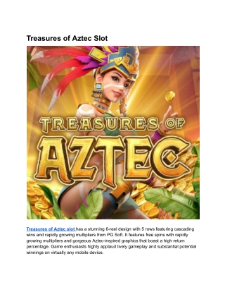 Treasures of Aztec Slot