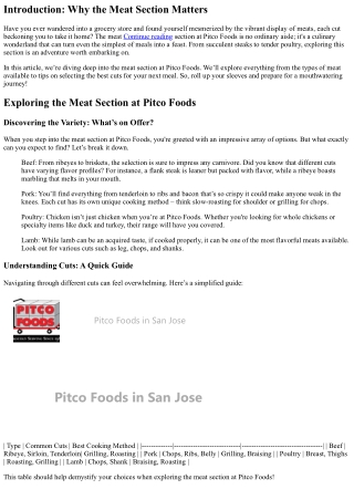 Exploring the Meat Section at Pitco Foods