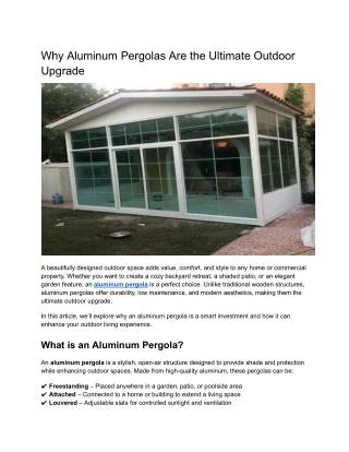 Why Aluminum Pergolas Are the Ultimate Outdoor Upgrade (1)