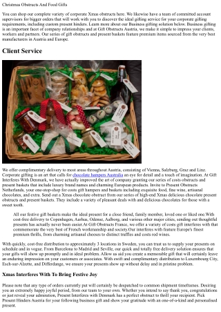 Scottish Xmases Interferes With Great Food & Drink From Scotland