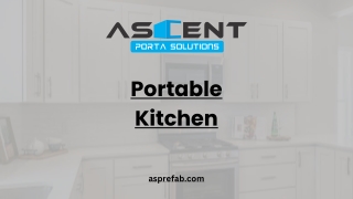 Portable Kitchen Units for On-Site and Outdoor Cooking - Ascent Porta