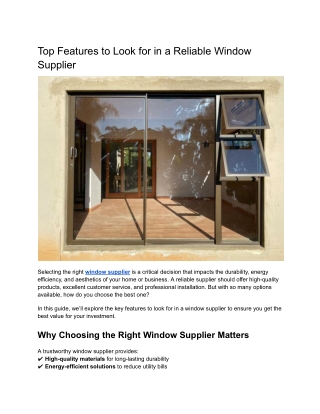 Top Features to Look for in a Reliable Window Supplier (1)