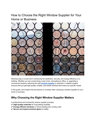 How to Choose the Right Window Supplier for Your Home or Business (1)
