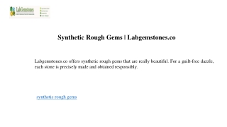 Synthetic Rough Gems | Labgemstones.co
