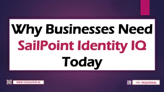 Best Sailpoint Training Institutes in Hyderabad - Visualpath