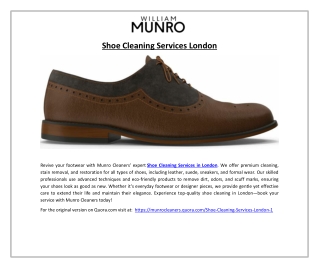 Shoe Cleaning Services London