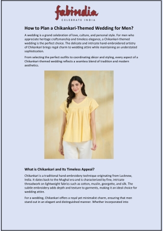 How to Plan a Chikankari-Themed Wedding for Men?