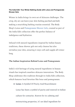 _Your Winter Bathing Guide with Lotus and Pomegranate Shower Gels