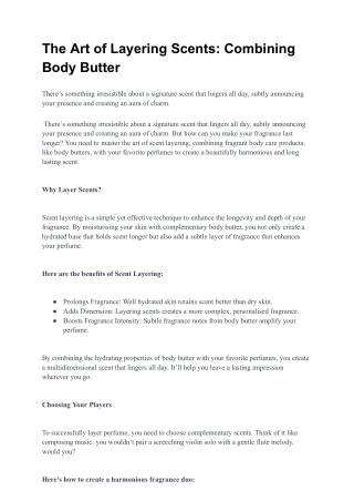 The Art of Layering Scents_ Combining Body Butter