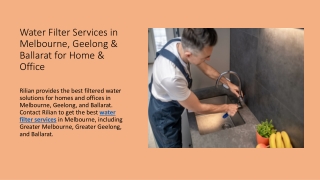 Water Filter Services in Melbourne, Geelong & Ballarat for Home & Office