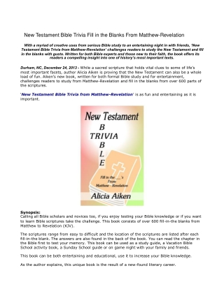 Ppt New Testament Bible Trivia Fill In The Blanks From Matthew R Powerpoint Presentation Id 1401445