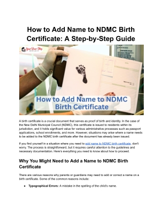 How to Add Name to NDMC Birth Certificate_ A Step-by-Step Guide