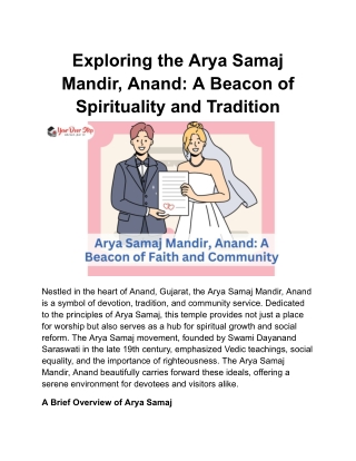 Exploring the Arya Samaj Mandir, Anand_ A Beacon of Spirituality and Tradition