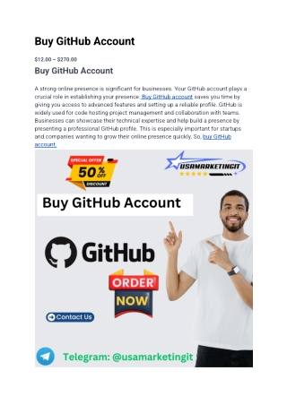 Best Places to Buy a GitHub Account Safely