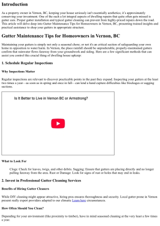 Gutter Maintenance Tips for Homeowners in Vernon, BC