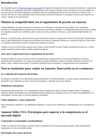 Mantén tu competitividad con el seguimiento de precios en Amazon