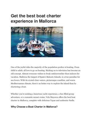 Boat Charter Mallorca with Velamayorca