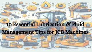 10 Essential Lubrication & Fluid Management Tips for JCB Machines