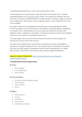 2-Acetylthiophene Market Size, Trends, and Forecast 2023 to 2032