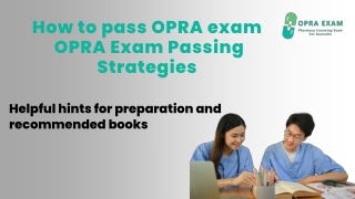 How to pass OPRA exam