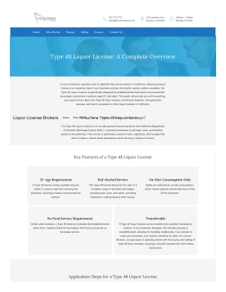 Type 48 Liquor License – A Complete Overview for Bars and Nightclubs