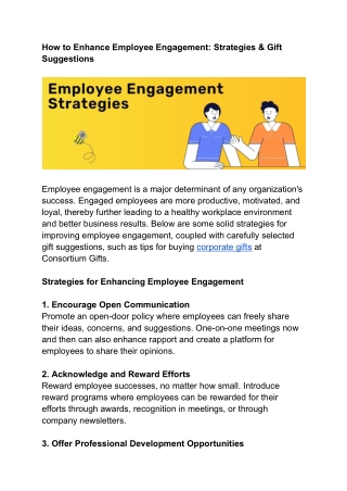 How to Enhance Employee Engagement_ Strategies & Gift Suggestions