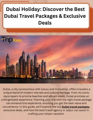_Dubai Holiday Discover the Best Dubai Travel Packages & Exclusive Deals