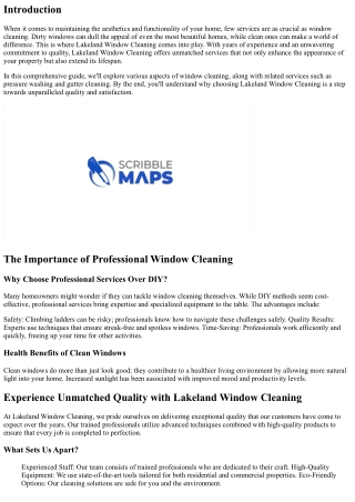 Experience Unmatched Quality with Lakeland Window Cleaning