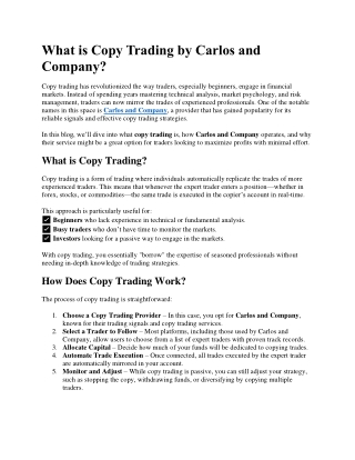Copy trading Follows the trade ideas of the Best Traders