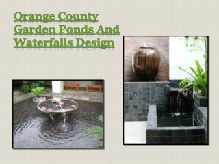 Garden Ponds And Waterfalls Orange County