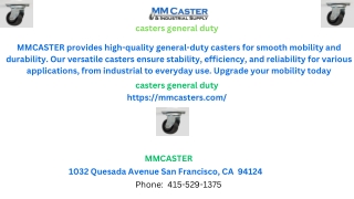 casters general duty