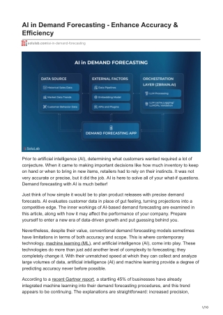 AI in Demand Forecasting - Enhance Accuracy  Efficiency