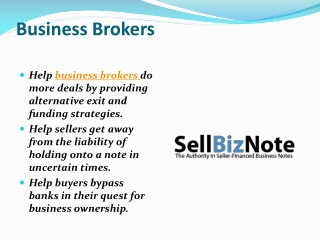 Business Brokers | Seller Financing