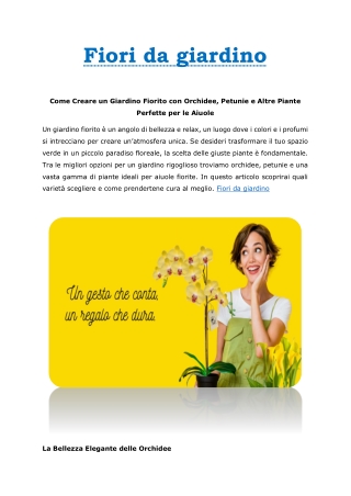 Fiori da giardino