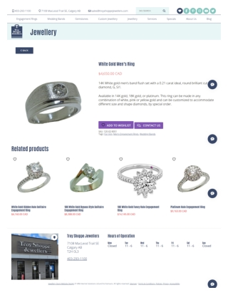 White Gold Men’s Ring