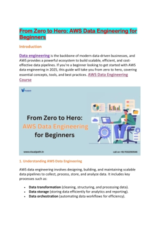 AWS Data Analytics Training - AWS Data Engineering Online Course in Ameerpet