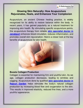 Skin Specialist doctor in Janakpuri