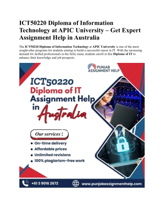 ICT50220 Diploma of Information And Technology