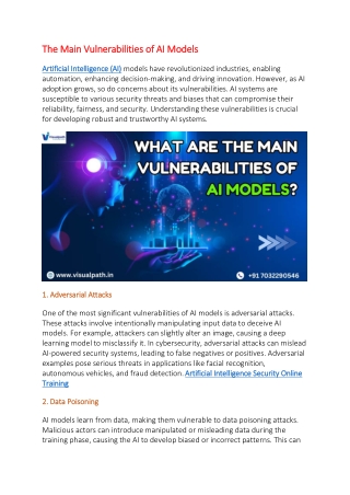 AI Security Online Training in Chennai | AI Security