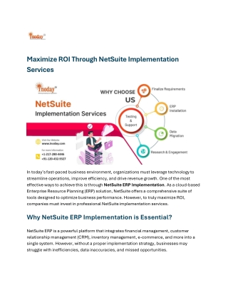Maximize ROI Through NetSuite Implementation Services