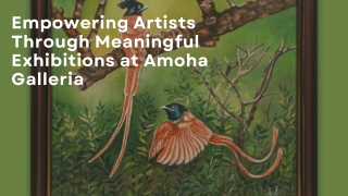 Empowering Artists Through Meaningful Exhibitions at Amoha Galleria